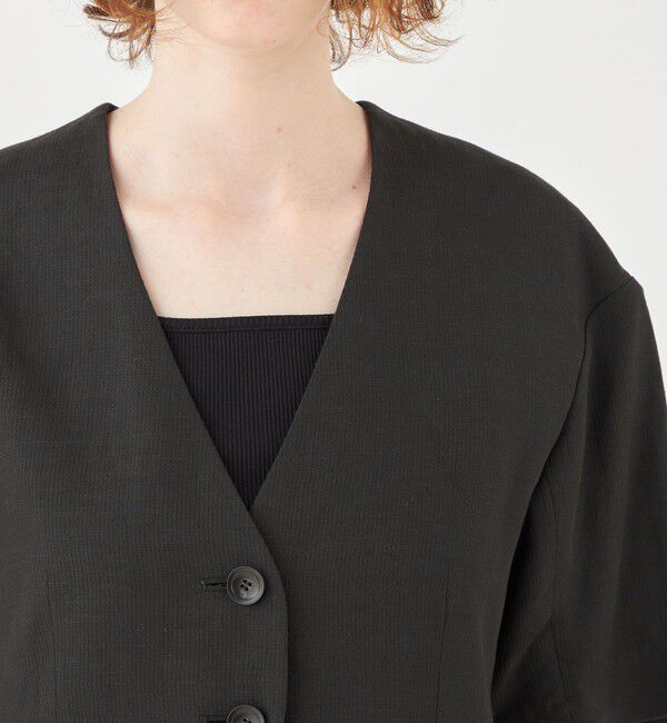 Ballsey「コードレーン ハーフスリーブジャケット」|ノーカラージャケット|