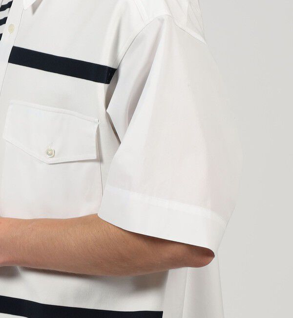 TOMORROWLAND MENS「コットンポリエステルニットコンビ レギュラーカラーシャツ」|シャツ・ブラウス|