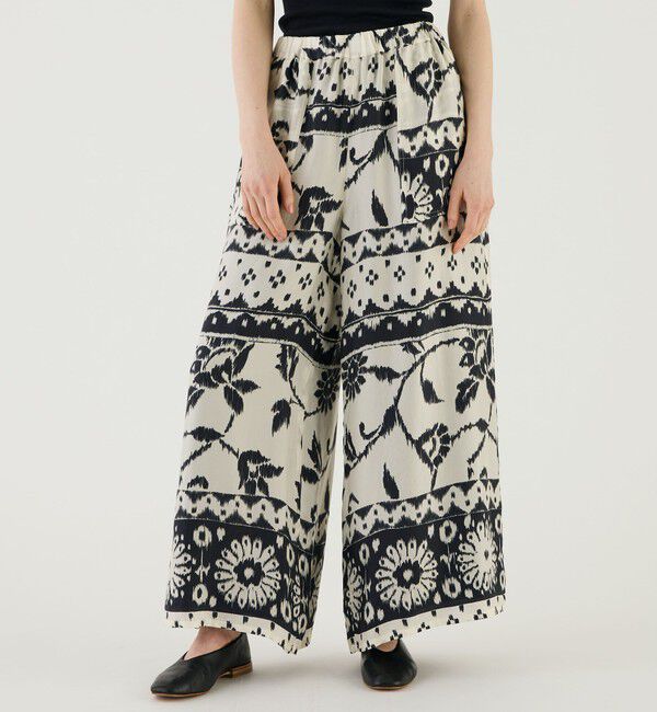 GALERIE VIE「イカットプリント　ワイドイージーパンツ」|チノ|