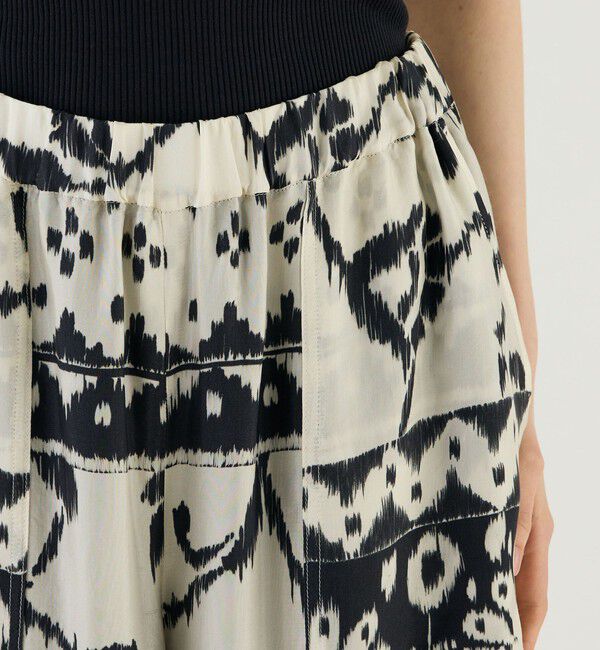 GALERIE VIE「イカットプリント　ワイドイージーパンツ」|チノ|