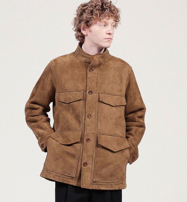TOMORROWLAND MENS「ムートン スタンドカラーブルゾン」|ブルゾン・スタジャン|