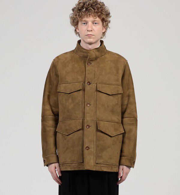 TOMORROWLAND MENS「ムートン スタンドカラーブルゾン」|ブルゾン・スタジャン|