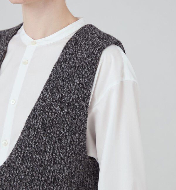 MACPHEE「ウールムリネ Vネックベスト」|ベスト・ジレ|