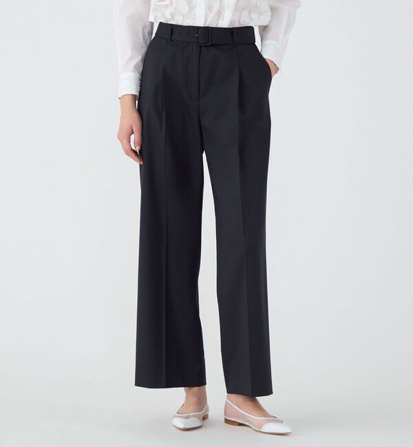 TOMORROWLAND collection「ファインウーステッドウール タックワイドパンツ」|その他|