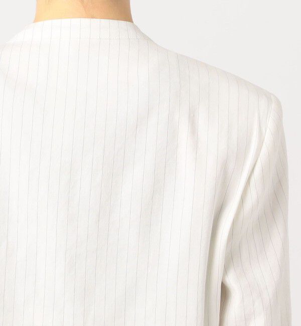 Edition「リネンストレッチ ノーカラージャケット」|ノーカラージャケット|