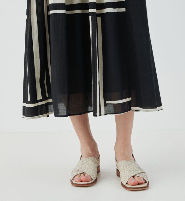 GALERIE VIE「ランドレイヤープリント スタンドネックギャザーワンピース」|ワンピース|