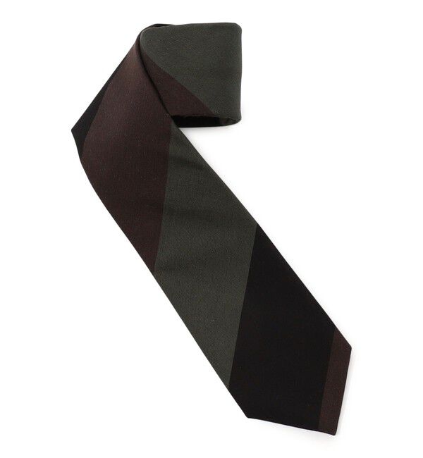 TOMORROWLAND GOODS「TOMORROWLAND シルク レジメンタルストライプネクタイ」|ネクタイ・蝶ネクタイ|46 グリーン系