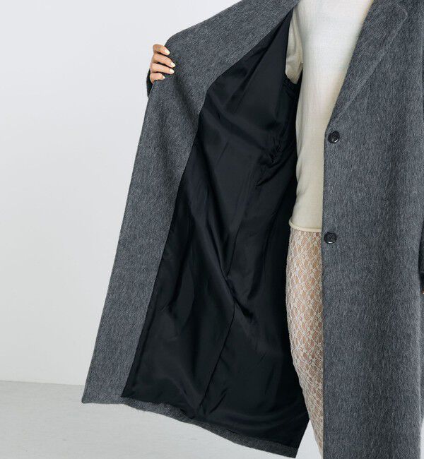 値下げ依頼品 グリニッチアベニュー 新品 アルパカ シャギーチェスターコート Edition（エディション） コート チェスターコート アルパカシャギー