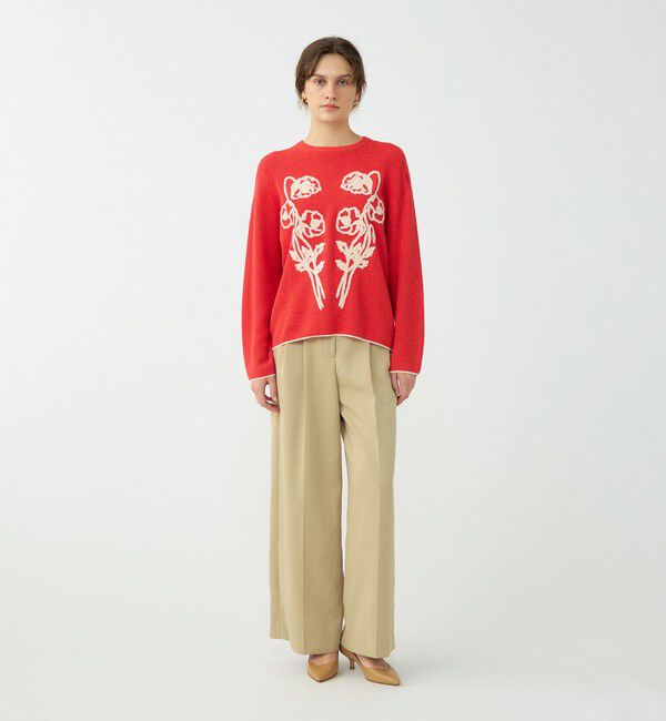 Ballsey「ポピーエンブロイダリー クルーネックプルオーバー」|ニット・セーター|