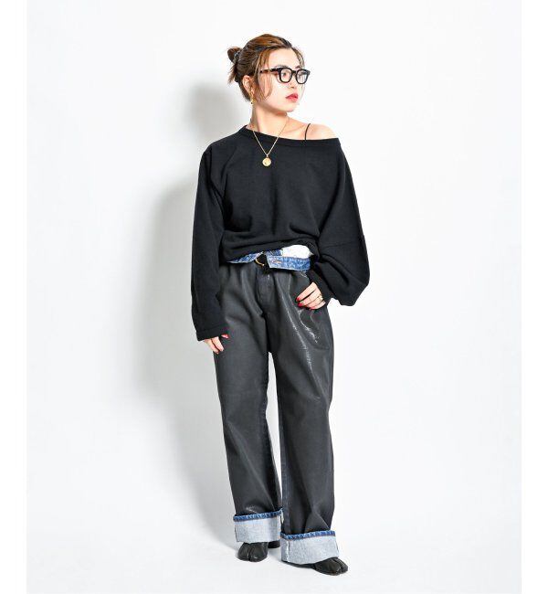  「《追加》OFF-SHOULDER STRETCH SWEATER3：ニット」|ニット・セーター|