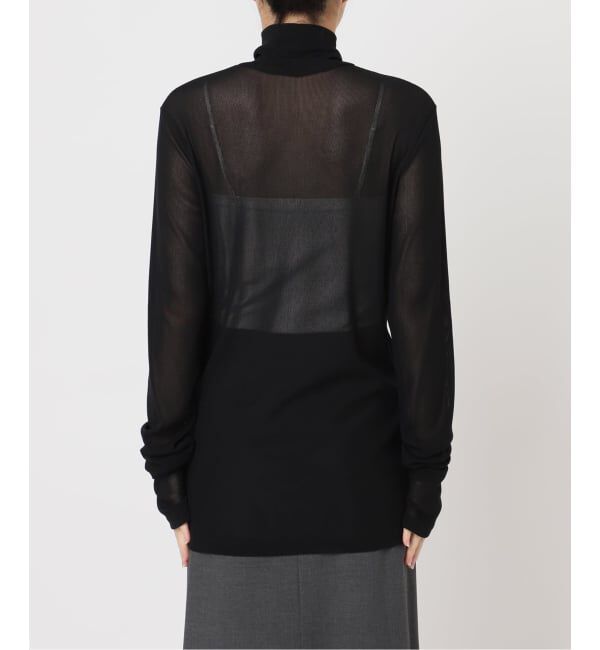  「《追加予約4》SHEER HIGH NECK TOP：カットソー」|Tシャツ・カットソー|