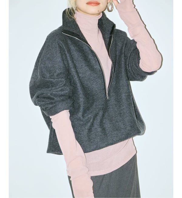  「《追加予約4》SHEER HIGH NECK TOP：カットソー」|Tシャツ・カットソー|ピンク