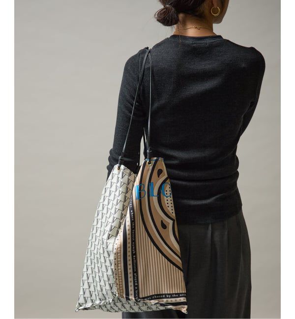 VERMEIL par iena「《追加》manipuri マニプリ Bag 別注Verロゴxデイジーバンダナ」|トートバッグ|ナチュラル