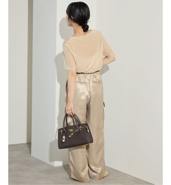 SLOBE IENA「サテンカーゴパンツ」|カーゴ|