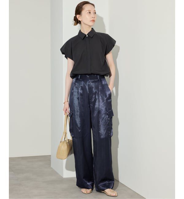 SLOBE IENA「サテンカーゴパンツ」|カーゴ|