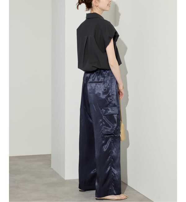 SLOBE IENA「サテンカーゴパンツ」|カーゴ|