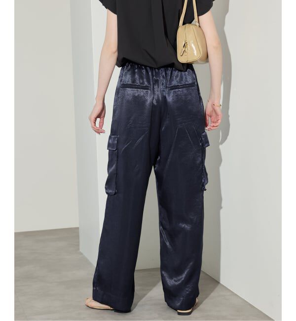 SLOBE IENA「サテンカーゴパンツ」|カーゴ|