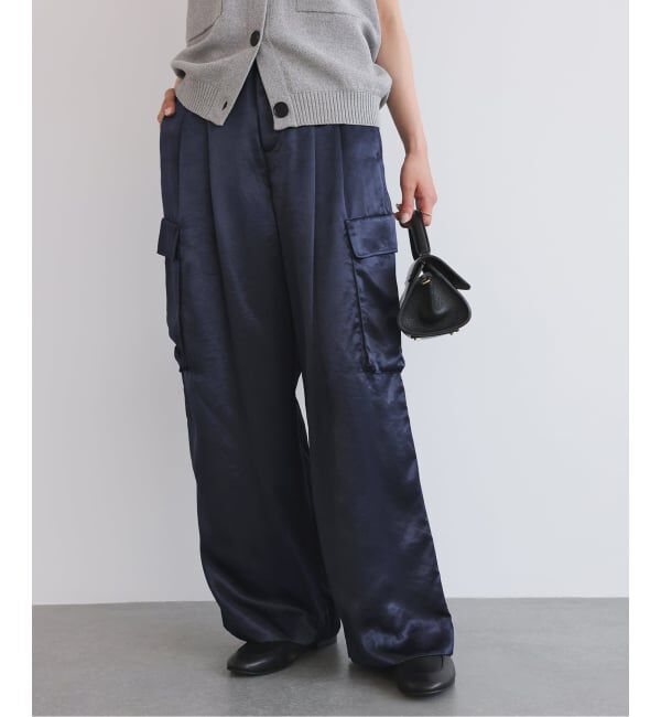 SLOBE IENA「サテンカーゴパンツ」|カーゴ|