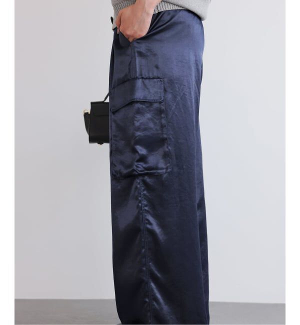 SLOBE IENA「サテンカーゴパンツ」|カーゴ|