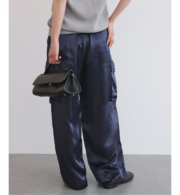 SLOBE IENA「サテンカーゴパンツ」|カーゴ|