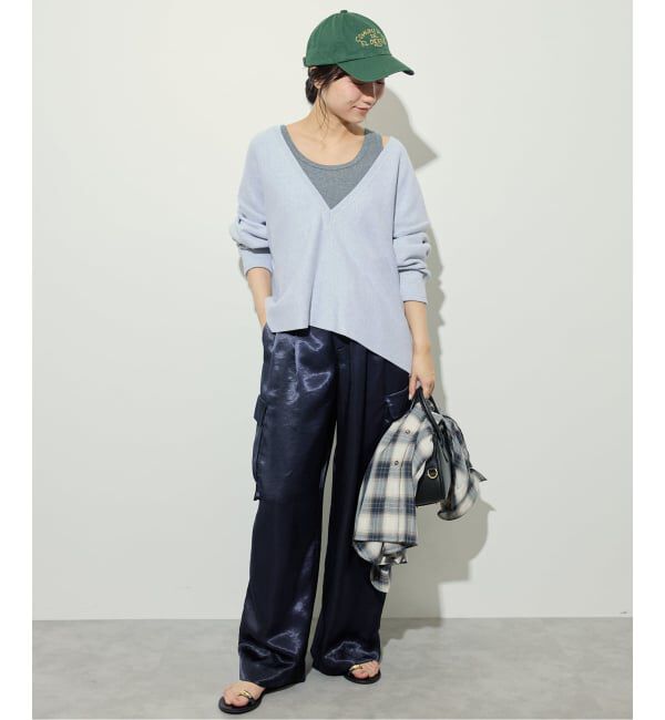 SLOBE IENA「サテンカーゴパンツ」|カーゴ|