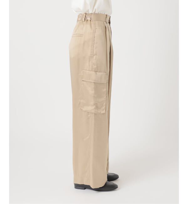 SLOBE IENA「サテンカーゴパンツ」|カーゴ|