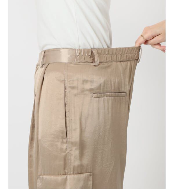 SLOBE IENA「サテンカーゴパンツ」|カーゴ|