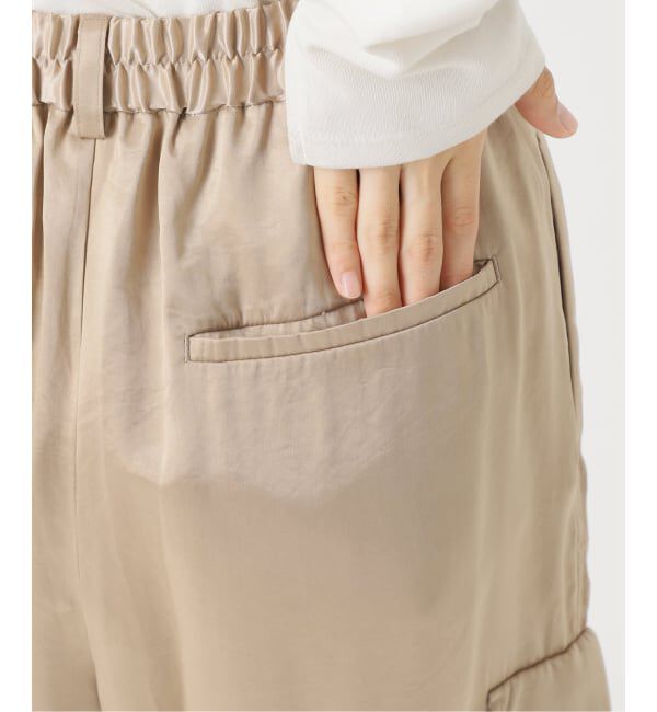 SLOBE IENA「サテンカーゴパンツ」|カーゴ|