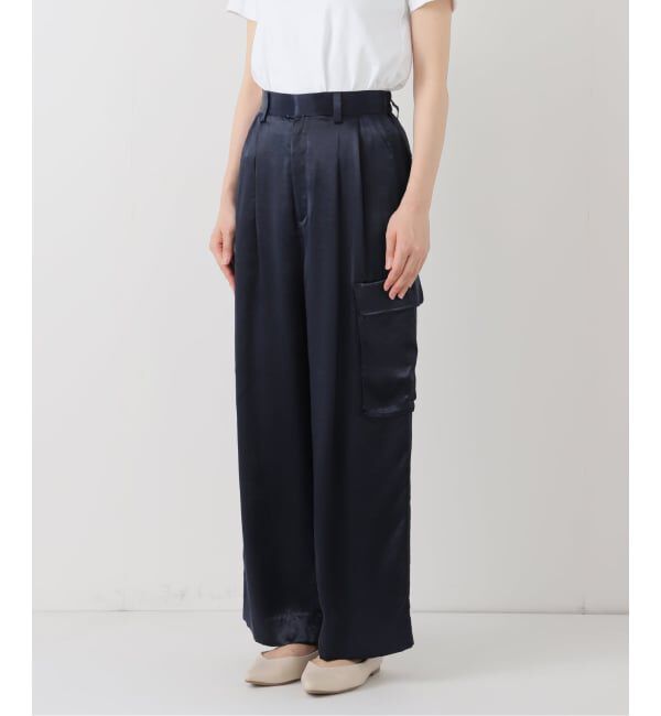 SLOBE IENA「サテンカーゴパンツ」|カーゴ|