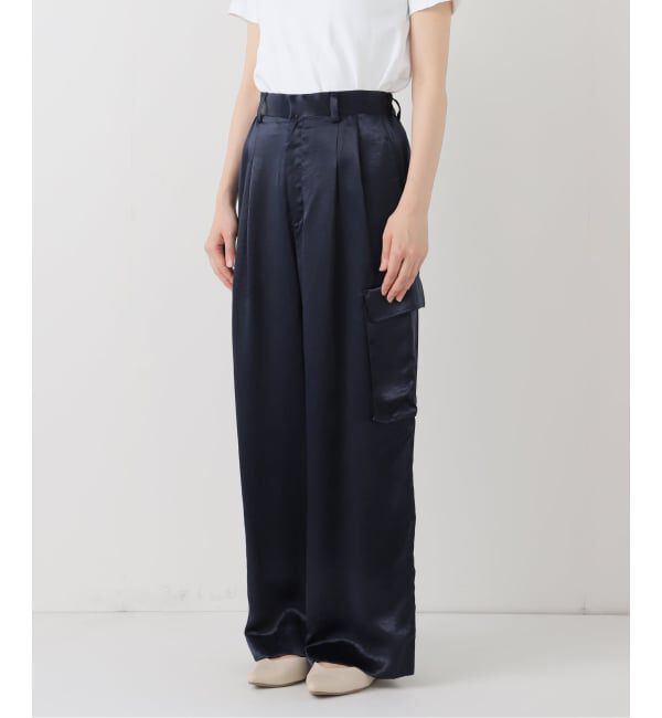 SLOBE IENA「サテンカーゴパンツ」|カーゴ|