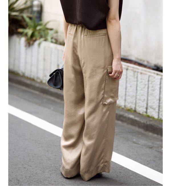 SLOBE IENA「サテンカーゴパンツ」|カーゴ|