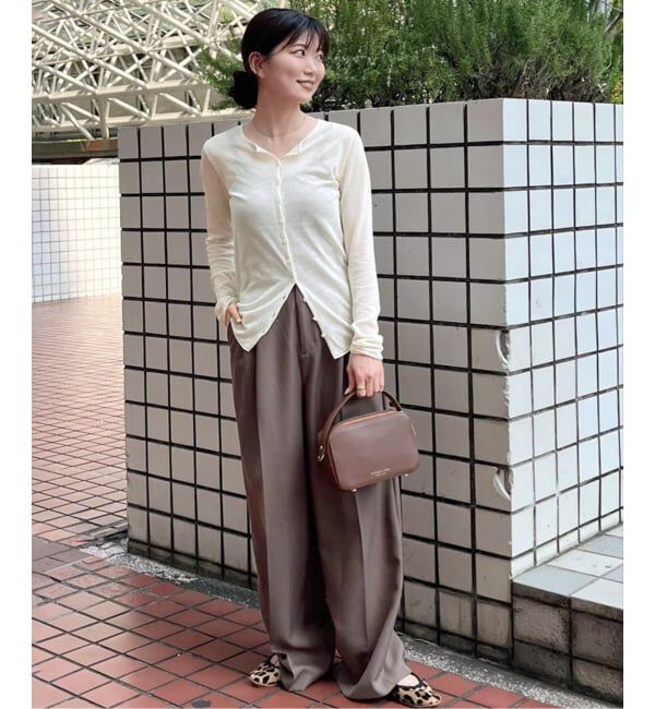 SLOBE IENA「《追加》コットンシルク2wayカーディガン」|カーディガン|