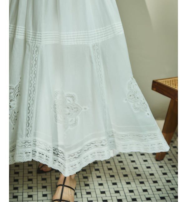 IENA「《WEB限定/追加3》コットンレーススカート」|スカート|