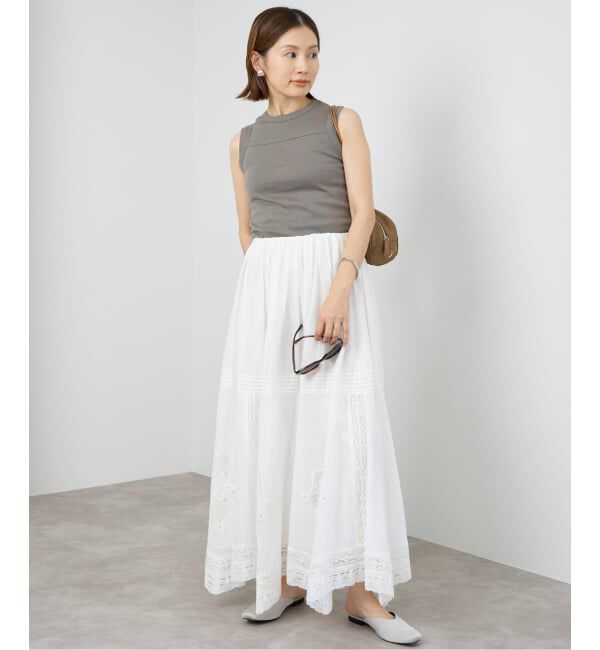 IENA「《WEB限定/追加3》コットンレーススカート」|スカート|