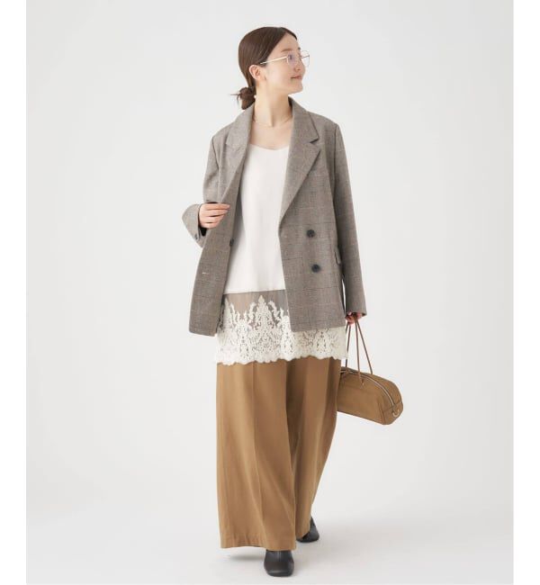 IENA「《追加2》Satinレース キャミソールワンピース」|ワンピース|