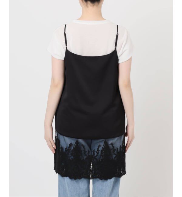 IENA「《追加2》Satinレース キャミソールワンピース」|ワンピース|