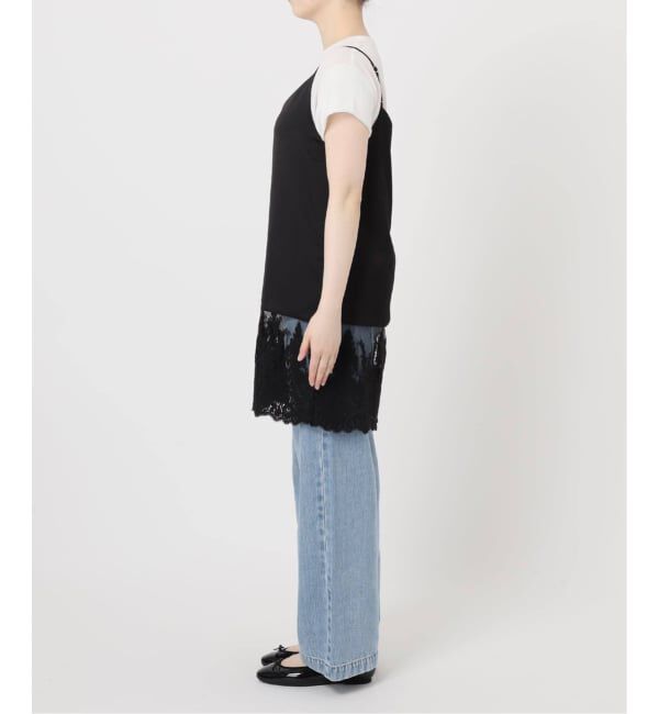 IENA「《追加2》Satinレース キャミソールワンピース」|ワンピース|