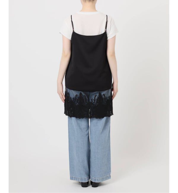 IENA「《追加2》Satinレース キャミソールワンピース」|ワンピース|