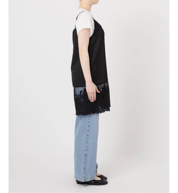 IENA「《追加2》Satinレース キャミソールワンピース」|ワンピース|