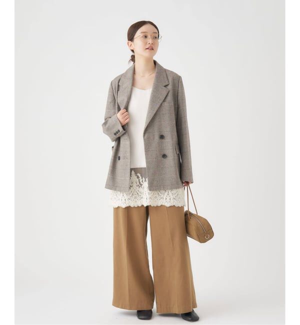 IENA「《追加2》Satinレース キャミソールワンピース」|ワンピース|