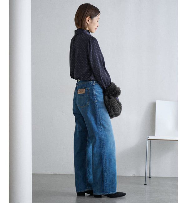 IENA「《WEB限定/追加3》サテンドットタイ付ブラウス」|シャツ・ブラウス|