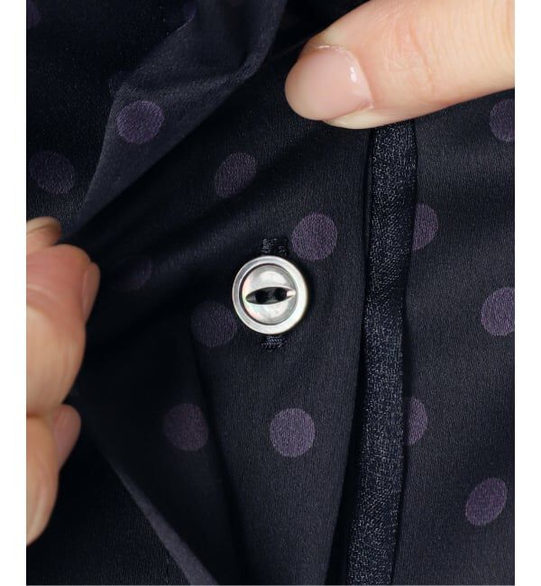 IENA「《WEB限定/追加3》サテンドットタイ付ブラウス」|シャツ・ブラウス|