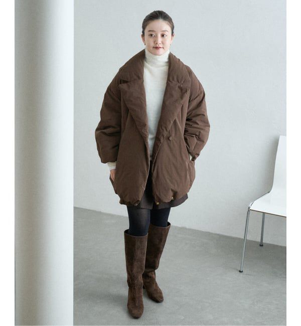 IENA「《追加2》ARTIROSA撥水テイラーコクーンダウン」|ダウン|