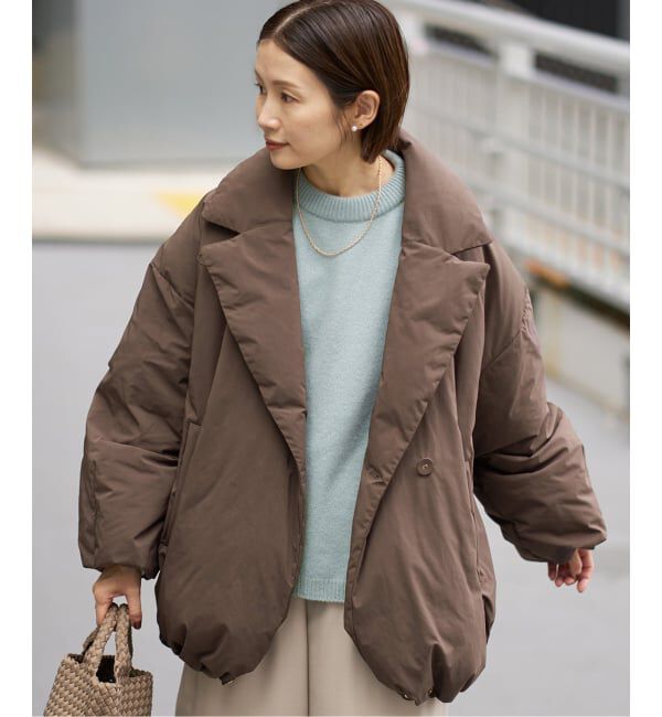 IENA「《追加2》ARTIROSA撥水テイラーコクーンダウン」|ダウン|