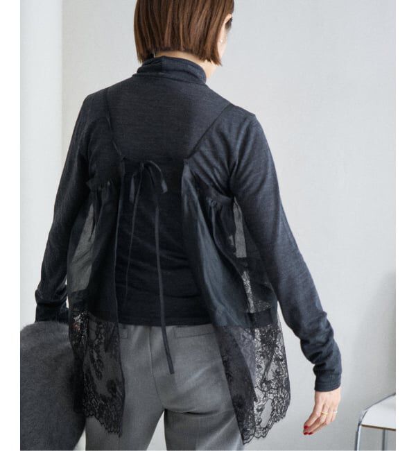 IENA「《追加2予約》Heriter/エリテ リバーレースキャミソール」|シャツ・ブラウス|