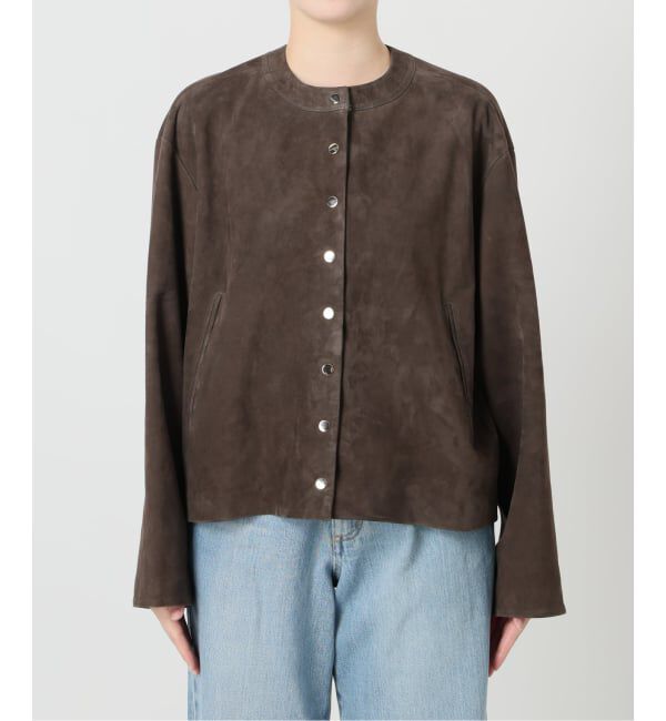 IENA「《予約》ラムスエードブルゾン」|ライダースジャケット|