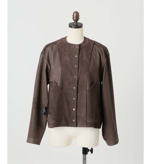 IENA「《予約》ラムスエードブルゾン」|ライダースジャケット|