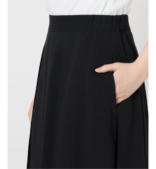 IENA「《予約》&NAVY 撥水シアーピンタックスカート」|スカート|