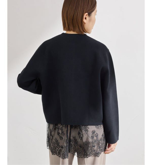 IENA「《追加2》ダブルフェイススナップカーディガン」|カーディガン|