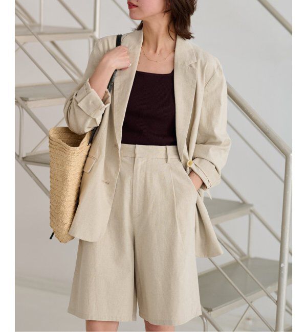 JOURNAL STANDARD relume「コットンリネンシングルジャケット」|テーラードジャケット|ベージュ
